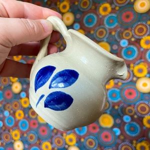 Williamsburg Pottery Creamer Pitcher | Salt Glaze Colonial Style Small Pitcher